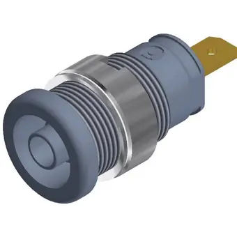 Conrad Sks hirschmann seb 2610 f4,8 veiligheids-labconnector, female bus, inbouw verticaal stift-ø: 4 mm grijs 1 stuk(s) aanbieding