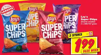 Nettorama Lay's Superchips 2*147-200g aanbieding