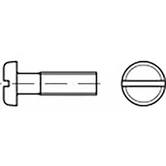 Conrad Toolcraft to-6853329 platbolkopschroeven m6 20 mm sleuf din 85 staal 1000 stuk(s) aanbieding