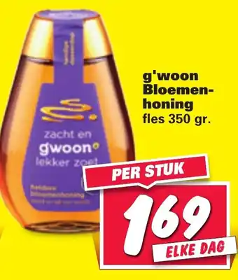 Nettorama G'woon Bloemen honing 350g aanbieding