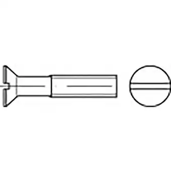 Conrad Toolcraft to-6862560 verzonken schroeven m6 12 mm sleuf din 963 rvs v2a a2 100 stuk(s) aanbieding