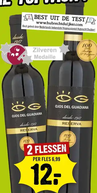 Dirck 3 Ojos Del Guadiana Reserva 2*750ml aanbieding