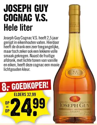 Dirck 3 Joseph Guy V.S. Cognac 1L aanbieding