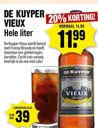 Dirck 3 De Kuyper vieux 1L aanbieding