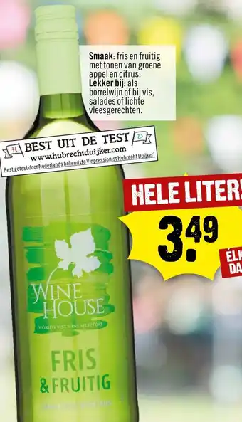 Dirck 3 Wine House Fris & Fruitig 1L aanbieding