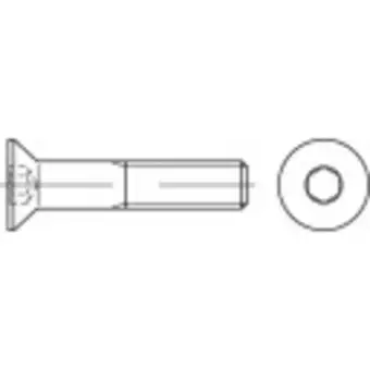 Conrad Toolcraft 148649 verzonken schroeven m6 16 mm binnenzeskant (inbus) iso 10642 staal galvanisch verzinkt 500 stuk(s) aanbieding