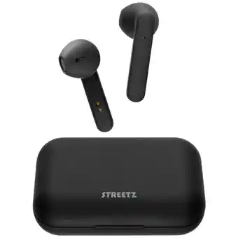 Conrad Streetz tws-104 in ear headset bluetooth stereo zwart indicator voor batterijstatus, headset, oplaadbox, touchbesturing aanbieding