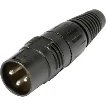 Conrad Hicon hi-x3cm-b xlr-connector stekker, recht aantal polen: 3 zwart 1 stuk(s) aanbieding