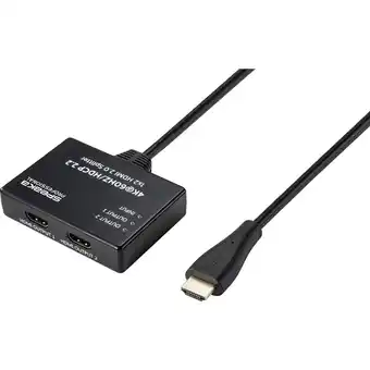 Conrad Speaka professional sp-9443508 1 + 2 poorten hdmi-splitter zwart aanbieding