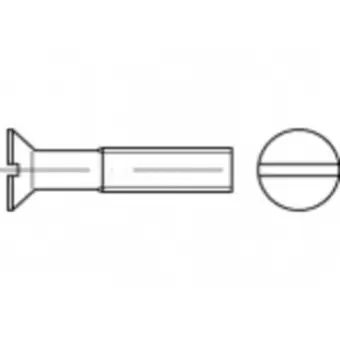 Conrad Toolcraft to-5452371 verzonken schroeven m4 25 mm sleuf iso 2009 messing 1000 stuk(s) aanbieding