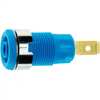 Conrad Stäubli slb 4-f6,3 veiligheids-labconnector, female bus, inbouw verticaal stift-ø: 4 mm blauw 1 stuk(s) aanbieding