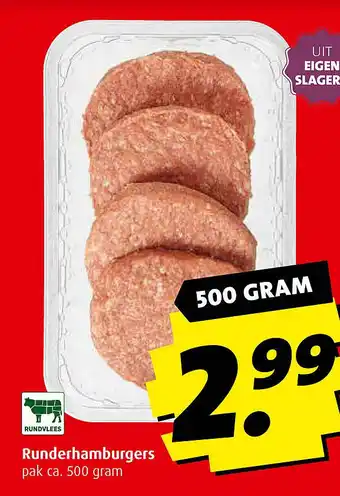 Boni Runderhamburgers aanbieding