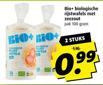 Boni Bio+ biologische rijstwafels met zeezout aanbieding