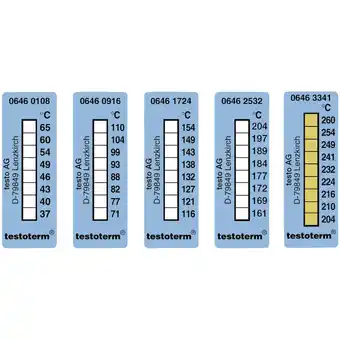 Conrad Testo testoterm temperatuurmeetstrip 71 tot 110 °c inhoud10 stuk(s) aanbieding