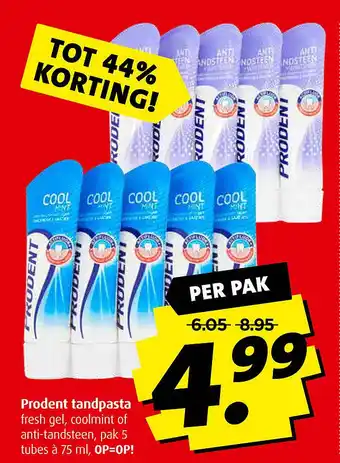 Boni Prodent tandpasta aanbieding