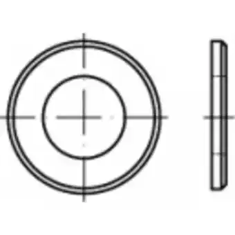 Conrad Onderlegringen 37 mm 66 mm staal verzinkt 50 stuk(s) toolcraft 105480 aanbieding