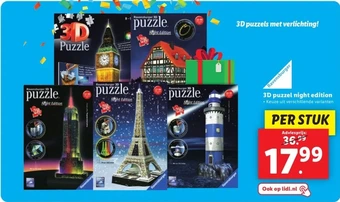 Lidl 3d puzzel night edition aanbieding