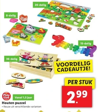 Lidl Houten puzzel aanbieding