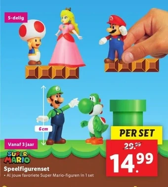 Lidl Super mario speelfigurenset aanbieding