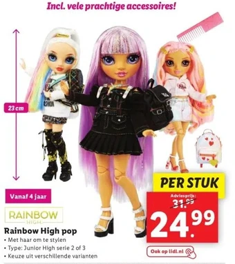 Lidl Rainbow high pop aanbieding