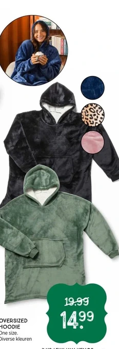 Xenos Oversized hoodie aanbieding