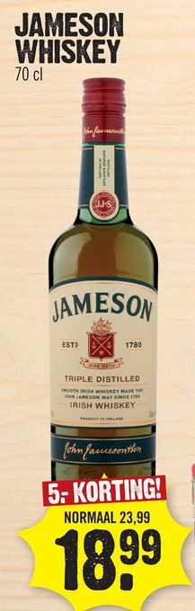 Super Dirck 3 Jameson whiskey aanbieding