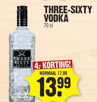 Super Dirck 3 Three-sixty vodka aanbieding