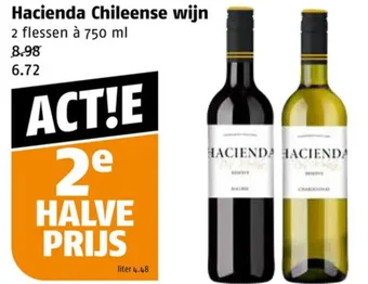 Poiesz Hacienda Chileense wijn 750ml aanbieding