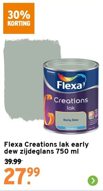 GAMMA Flexa Creations lak early dew zijdeglans 750 ml aanbieding