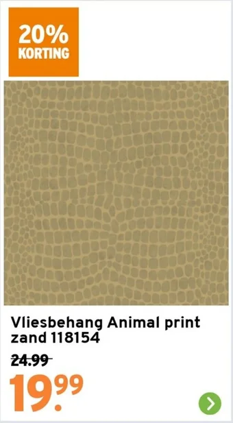 GAMMA Vliesbehang Animal print zand 118154 aanbieding