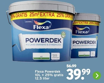 GAMMA Flexa Powerdek 10L 25% gratis 12.5 liter aanbieding