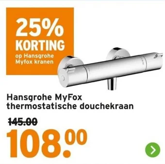 GAMMA Hansgrohe MyFox thermostatische douchekraan aanbieding