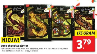 Lidl Luxe chocoladeletter aanbieding
