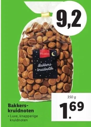 Lidl Bakkerskruidnoten aanbieding