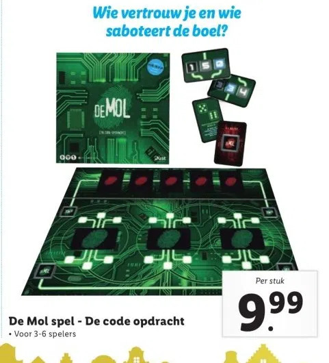 De mol spel - de code opdracht . aanbieding bij Lidl