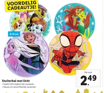 Lidl Stuiterbal met licht aanbieding