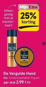 Etos De vergulde hand aanbieding