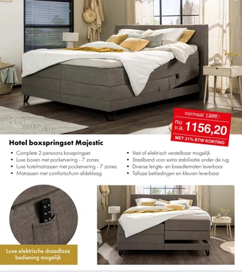 Woonsquare Hotel boxspringset majestic aanbieding