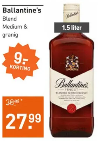 Gall & Gall Ballantine's 1.5 liter aanbieding