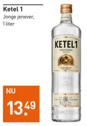 Gall & Gall Ketel 1 Jonge jenever, 1 liter aanbieding