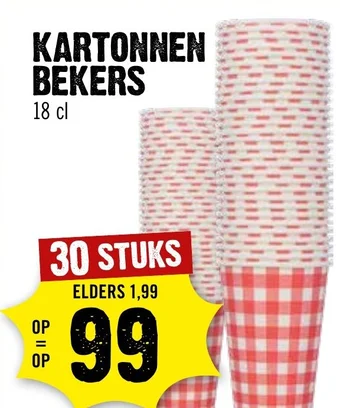 Dirck 3 KARTONNEN BEKERS 18 cl aanbieding