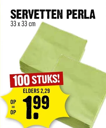 Dirck 3 SERVETTEN PERLA 33 x 33 cm aanbieding