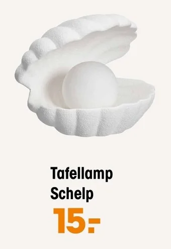 Kwantum Tafellamp Schelp aanbieding