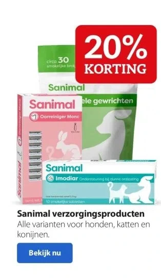 Pets Place Sanimal verzorgingsproducten aanbieding