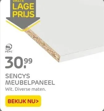 Praxis Sencys meubelpaneel aanbieding