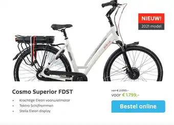 Stella fietsen Cosmo Superior FDST aanbieding