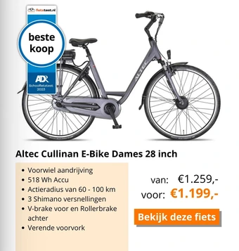 Superfietsen Altec cullinan e-bike dames 28 inch aanbieding