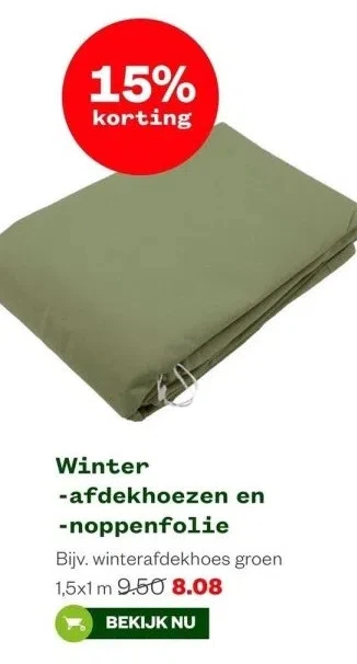 Welkoop Winter -afdekhoezen en -noppenfolie aanbieding