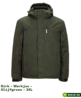 Welkoop Dirk - werkjas - olijfgroen - 3xl aanbieding