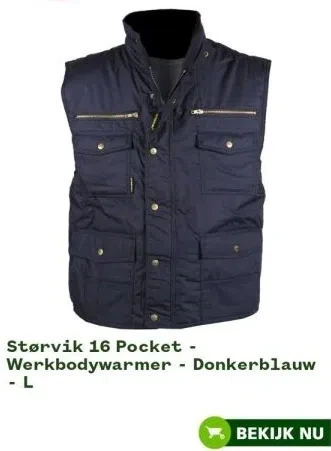 Welkoop Størvik 16 pocket - werkbodywarmer - donkerblauw - l aanbieding